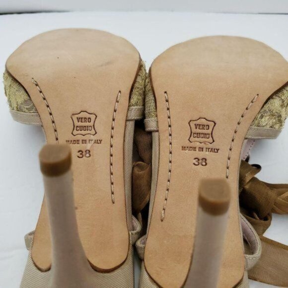 Rickard Shah Heels Sandals Shoes Rhinestones OPEN TOE Women's WOMAN'S Size 7 ½ - Picture 7 of 9